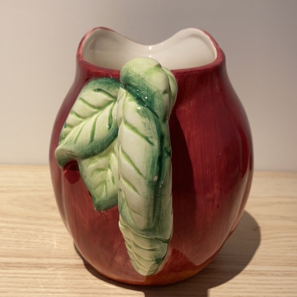 Ceramic apple pitcher hand painted - Picture 3 of 16